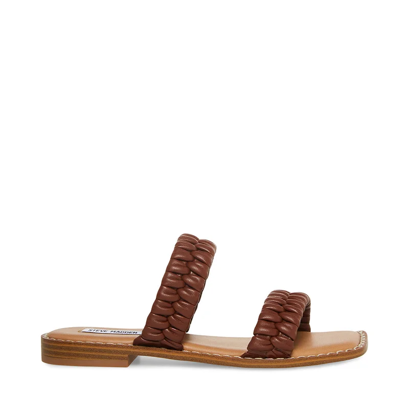 Steve Madden women's brown flat sandals